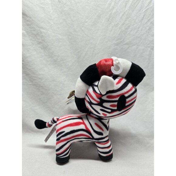 Tokidoki Unicorno Plush - ZAMBA (Small - 7.5 inch) - Red White Black Zebra - Picture 4 of 12